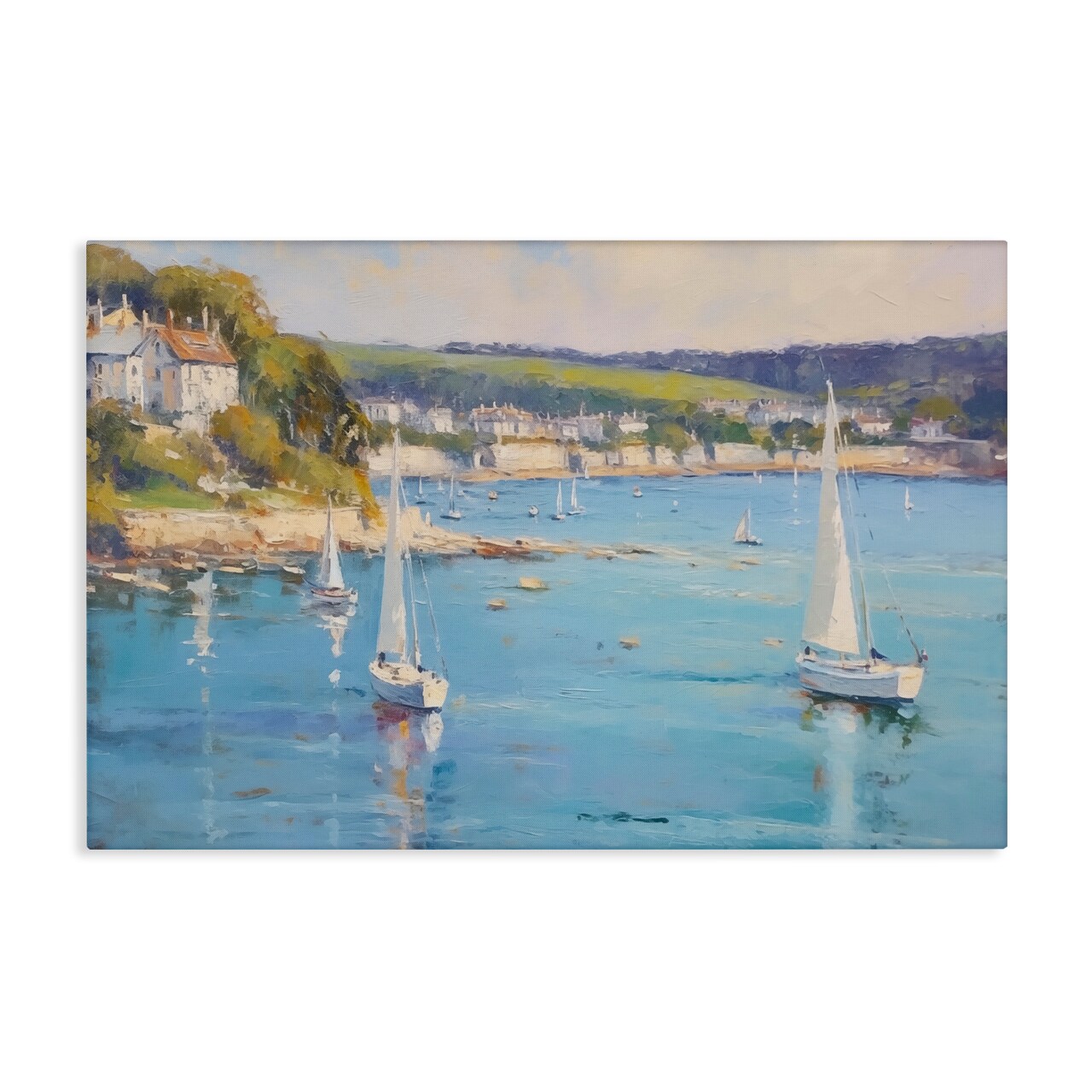 Stupell Industries Sailboats Of The Shore Canvas Wall Art Design by LSR Design Studio
